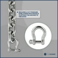 thumbnail image 6 of Five Oceans Windlass Anchor Rode and Chain, Hand-Spliced Anchor Rope and Chain Kit, 5/8" x 200' Nylon 3-Strand Rope, 5/16" x 20' G4 Stainless Steel Chain for Boat Anchor System - FO4534, 6 of 9