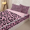 thumbnail image 3 of Castle Fairy Y2K Leopard Skull Zipper Twin Comforter Sets with Fitted Sheet and 2 Pillowcases,Pink Cheetah Skeleton Silhouette Zipper Bedding Set,Hot Pink Black,4-Piece,Pink Reversible, 3 of 6