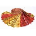 thumbnail image 3 of Soimoi 40Pcs Batik Print Precut Fabrics Strips Roll Up 1.5x42inches Cotton Jelly Rolls For Quilting - Red, 3 of 9
