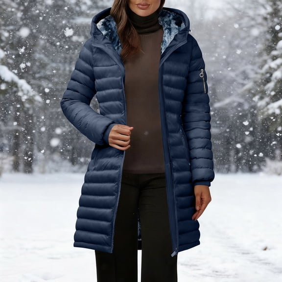 AUNVITO Women's Color Block Hooded Long Sleeve Casual Coat Relaxed Fit Street Style
