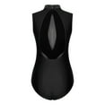 thumbnail image 4 of YONGHS Women's Rhinestones Figure Skating Gymnastic Ballet Dance Leotard Tops Dancewear Black L, 4 of 7