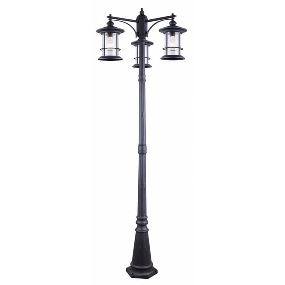 IOL156BK-Canarm Inc-Treehouse - 3 Light Outdoor Post Mount-82 Inches Tall and 28.5 Inches Wide