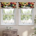 thumbnail image 2 of LALILO Kitchen Curtain Valance Various Fresh Fruits Rod Pocket Window Curtain 52"x 18" Set of 2, 2 of 5