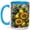 Blue, variant on Stained Glass Lemon Coffee Mug, Sunflower Botanical Mug, Ceramic Cup