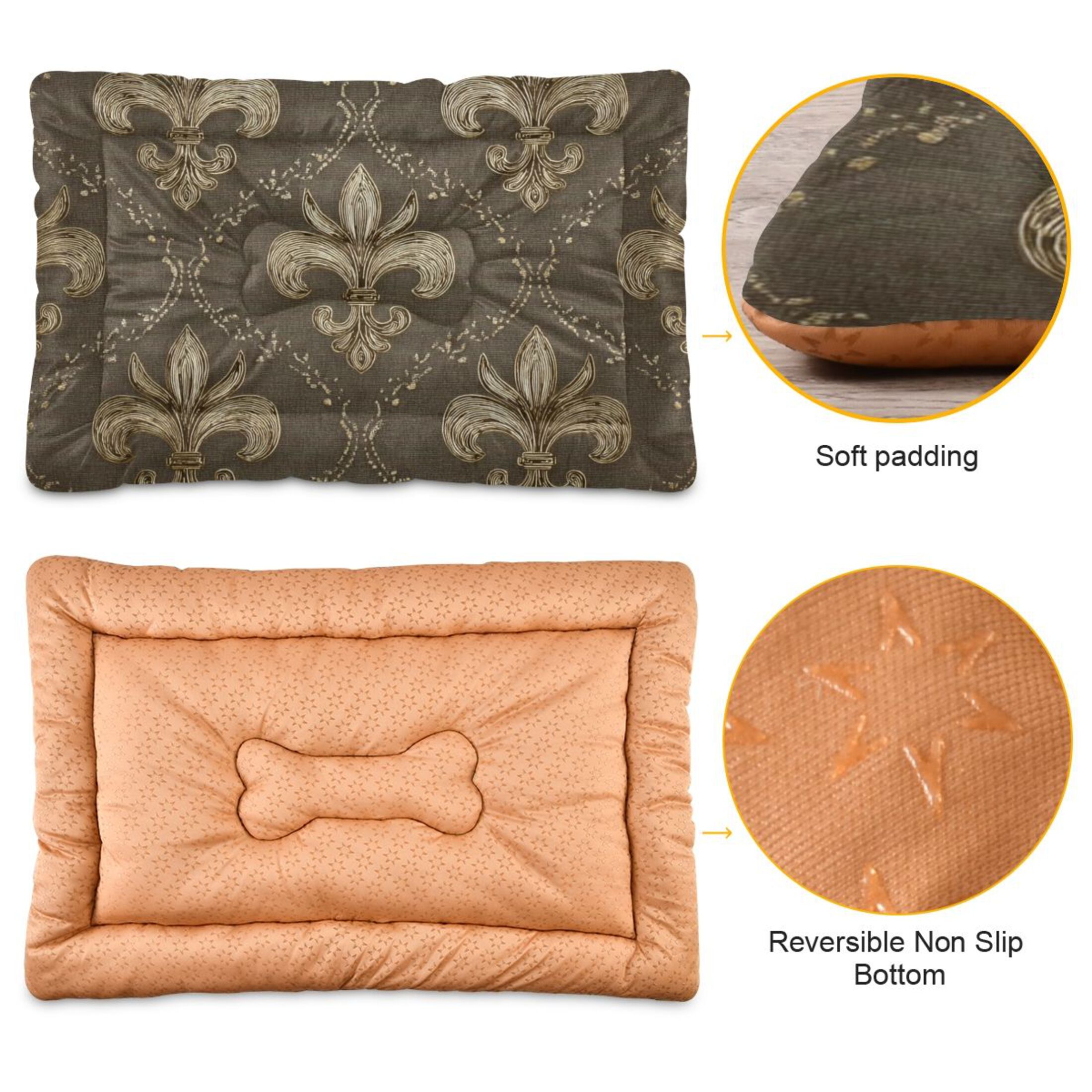 Cozy Mat Pet Bed Indoor Outdoor Warm Soft For Cat Dog Puppy(S/M) Harmonious Pattern