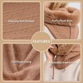 thumbnail image 5 of Women’s Knitted Beanie Hat with Face Cover - 3 in 1 Winter Balaclava with Mask Scarf Ear Muffs Pompom Fleece Lined Snow Caps, 5 of 7