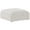 Cream, variant on Meridian Furniture Miramar Navy Durable Linen Textured Ottoman