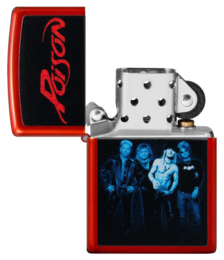 Zippo Poison Design Metallic Red Pocket Lighter