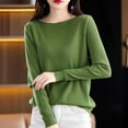 thumbnail image 2 of Wdgfv Chunky Knit Pullover Women Women's Ribbed Knit Turtleneck Pullover Sweater Soft Comfortable Casual Winter Long Sleeve Slim Fit Top for, 2 of 4