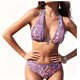 thumbnail image 4 of Trajes de baño Amzcrzy Tankini para mujer, traje de baño de para mujer, traje de baño estampado de cintura alta dividido, traje de baño de bikini conservador y de moda, rosa fuerte, XL, 4 of 6