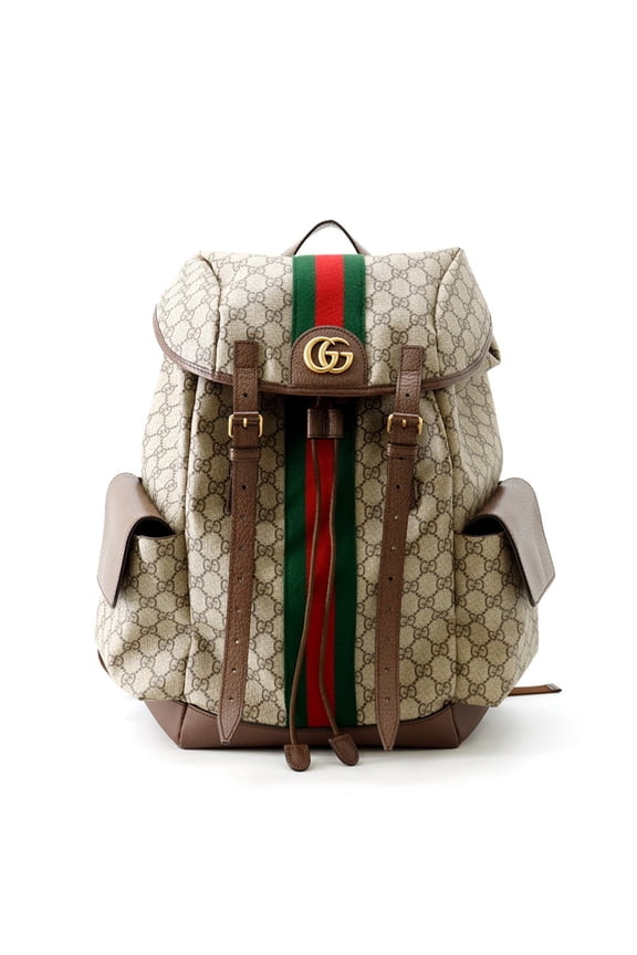 Pre-Owned Gucci Backpack Ophidia GG Supreme Medium 598140 GUCCI Handbag