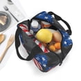 thumbnail image 5 of Pofeuu Butterfly With USA Flag Print Lunch Bag Lunch Box Large Capacity Insulated Lunch Bag for Adult, Leakproof Reusable Lunch Tote Bags for Work, 5 of 5