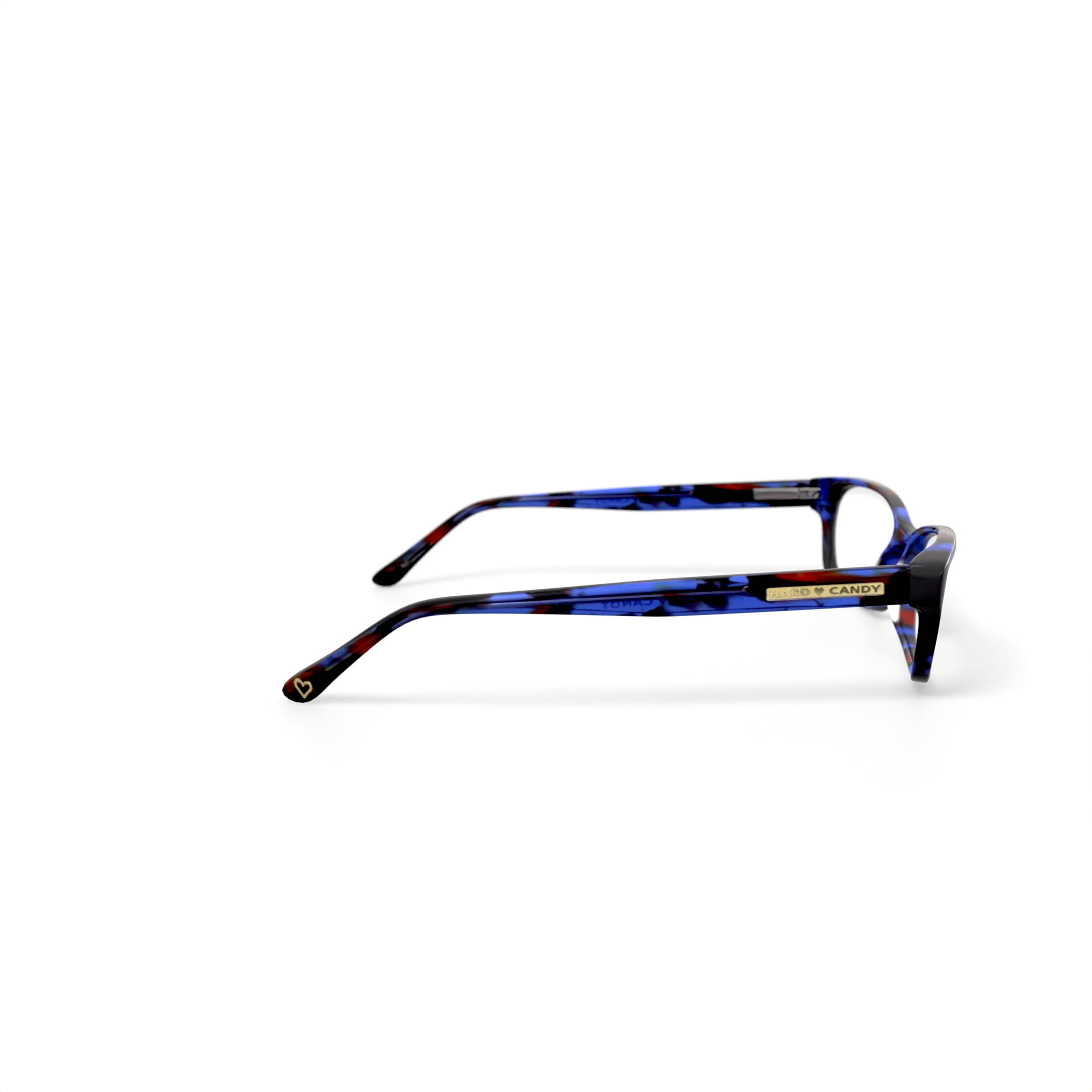Hard Candy Women's HC13 Rectangular Prescription Eyeglasses with Case, Blue Tortoise