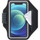 thumbnail image 1 of Funda para teléfono para correr con brazalete para iPhone 11, 12, Pro, Max, XR, XS, 8, 7, 6, Plus,con correa ajustable y bolsillo con cremallera, color negro, 1 of 5