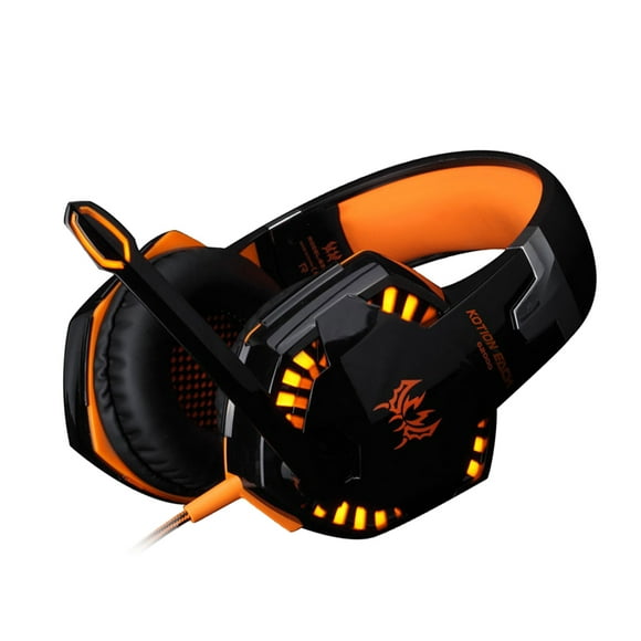 Noise Cancelling Surround Stereo HiFi Gaming Headset with wired headset HD Mic for PC Games Computers Game Headphone,Orange