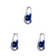 thumbnail image 2 of Bearachild LLavero de coche para hombre, soporte para Llavero, organizador de Metal, diseño de anillo doble, hebilla, llavero de moda, accesorios Azul 3piezas, 2 of 6