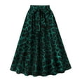 thumbnail image 4 of GPOECD Ladies' 2025 Festival Leopard Print Wrap Maxi Skirt High Waist Elastic Band Versatile Design Z9164-Dark Green,XL, 4 of 7