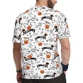 thumbnail image 2 of Wukai Halloween Dachshund Print Men's Short-Sleeved Mesh T-Shirt,Quick-Dry Short Sleeve Workout T-Shirt-5X-Large, 2 of 8