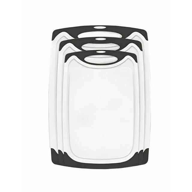 Set De 3 Tablas Xtellar De Cocina Plástico Para Picar Cortar Con Asa Color Blanco