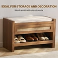 thumbnail image 2 of VEVOR Rattan Bench Woven Bench 30.9 Inches for Entryway Living Room & Bedroom, 2 of 9