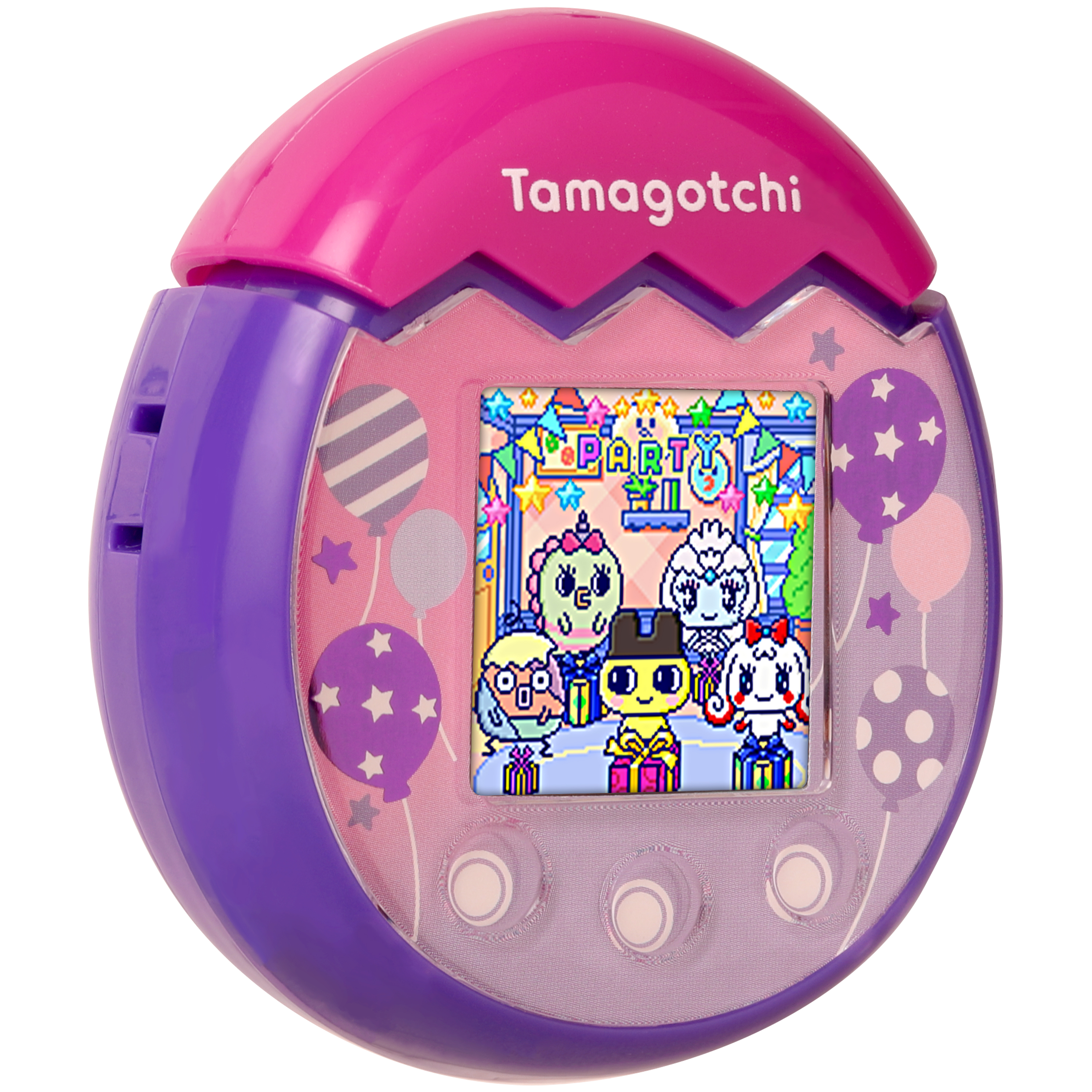 Tamagotchi Pix Party Toy with Balloons Design, Purple - New