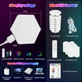 thumbnail image 3 of 8 pack Hexagon Wall Lights - Smart RGB Hexagonal LED Panels APP Controlled with Music Sync, Honeycomb Design, for Gaming, Bedroom, Kids Room Decor, 3 of 9
