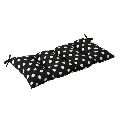 Pillow Perfect Coussin d'Amour à Pois Noir/blanc Intérieur/extérieur