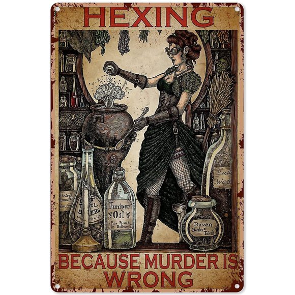 Muchenggift Hexing Because Murder Is Wrong Panneau en Métal