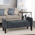 thumbnail image 2 of HomePop Banc de Rangement en Velours Traditionnel et Canapé Gris, 2 of 19
