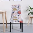 thumbnail image 4 of Printed Dining Room Chair Covers 6 Packs, Stretch Kitchen Slipcovers Removable Washable Parsons Protector for Kitchen,Hotel,Restaurant, Ceremony Universal Size, 4 of 6