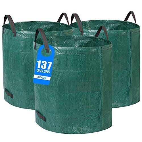 naspprout 3 Pack 137 Gallons Reusable Yard Waste Bags