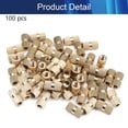 thumbnail image 4 of HUGFEGWE M4x12mm Female Thread Knurled Nuts,100PCS Hx6mm OD Brass Threaded Insert Embedment Nuts Hydraulic Welded Joint Injection Molding Assortment Kit for 3D Printing Injection Molding CJB91-24979, 4 of 7