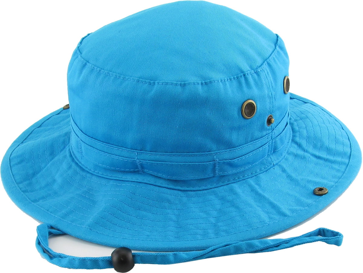 New Outdoor Bucket Hat Boonie Hunting Fishing Men Cap Washed Cotton &Strings 