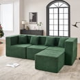 thumbnail image 4 of BEHOST 102.5" L Shaped Modular Sectional Sofa with Extra Deep Seats, Cloud Couch for Small Living Room,Teddy Green, 4 of 11