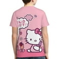 thumbnail image 2 of Hello Kitty T Shirts For Girls Boys, 3d Print Cartoon Graphics T Shirt, Youth Crewneck T-Shirt, Unisex Short Sleeve Top Tees Age 4-16 Years, 2 of 7