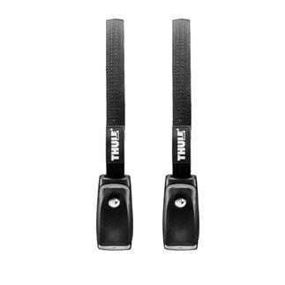 Thule 832 Tie Down Strap  Cargo Strap; Steel Cable Inside Nylon Sleeve; 10 Foot Length; With Aluminum Buckles And Lock Cylinders; Black; Set of 2