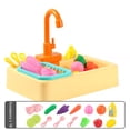 thumbnail image 4 of Fregadero juguete eléctrico agua reciclaje lavavajillas niños cosplay simulación responsabilidad toys cocina accesorios de juguete amarillo Eigraketly FN001334-04, 4 of 7
