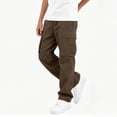 thumbnail image 4 of Qunyiney Open Bottom Sweatpants for Boys Athletic Cotton with Pockets Cargo Pants Drawstring Elastic Waist Solid for School and Play Loose Fit Sweatpants Size 5-6years, 4 of 8