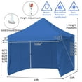 thumbnail image 6 of Patiojoy 10x10ft Pop up Tent, 4 Height Adjustment Folding Camping Tent with Awning Blue, 6 of 10