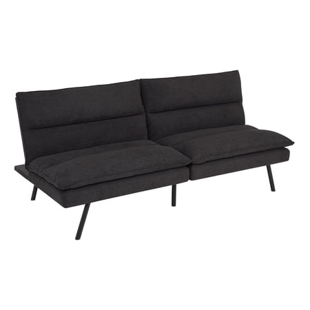 MAINSTAYS PILLOW TOP FUTON 71.25IN, CHARCOAL