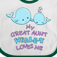 thumbnail image 4 of Inktastic My Great Aunt Whale-y Loves Me Boys or Girls Baby Bib, 4 of 4