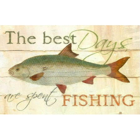 Best Days Fishing Poster Print by Cora Niele (Almanac Best Fishing Days)