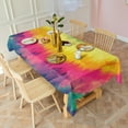 thumbnail image 3 of Colorful Tie Dye Pattern Rectangle Tablecloth 60"x102",Waterproof Polyester Rectangle Table Cloth, Wipeable Spillproof Polyester Tablecloth for Dining, Camping, Indoor and Outdoor, 3 of 6