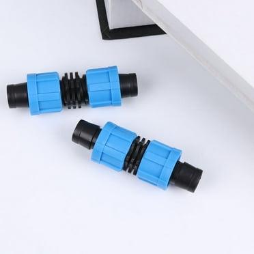GOOHOCHY 10 Pcs 灌带锁扣 Irrigation Garden Drip Kit Line Connectors Hose Blue
