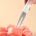 thumbnail image 7 of LYCAQL 3-in-1 Fork Slicer CutterÃ¯Â¼ÂStainless Steel Cutter Cutter Slicer Tool Melon Cutter Knife Portability Fruit Fork for Camping Kitchen Gadgets, 7 of 7