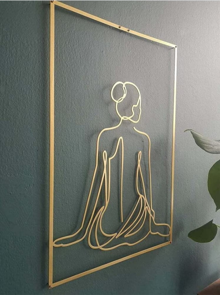 Latady Gold Female Wall Decor Set Abstract Woman's Body Shape Wall