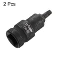 thumbnail image 3 of Uxcell 2pcs T30 Torx Bit Socket 55mm/2.17" Length 1/2" Square Drive Star 6 Point Extension Impact Bit Power Nut Driver Set S2 Steel Socket Ratchet Wrench Bits, Black, 3 of 7