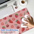 thumbnail image 4 of Keyboard Pad Red Mouse Mat, Gaming Mouse Pads Big Mouse Pad, Modern Desk Pad Waterproof Non-Slip Rubber Base, 31.5x11.8 inch for Work/Game/Office/Home Summer Fruits Strawberry Leaves, 4 of 7