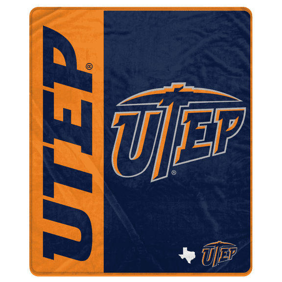 NCAA UTEP Miners Endzone 50x60 Ultra Soft Tailgate Throw