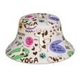 thumbnail image 3 of Daiia Dog Doing Yoga Pattern Bucket Hat - Trendy Cotton Sun Hat for Beach, Golf, Fishing - Fun Outdoor Vacation Boonie for Men and Women, 3 of 9